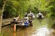 Thailand: Boats on the river at Tha Pom swamp and forest, Krabi Coast